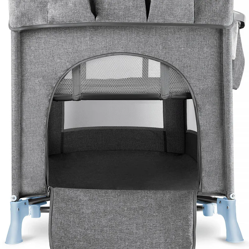 Lit parapluie + Accessoires Joy Bleu - 120x60cm-12