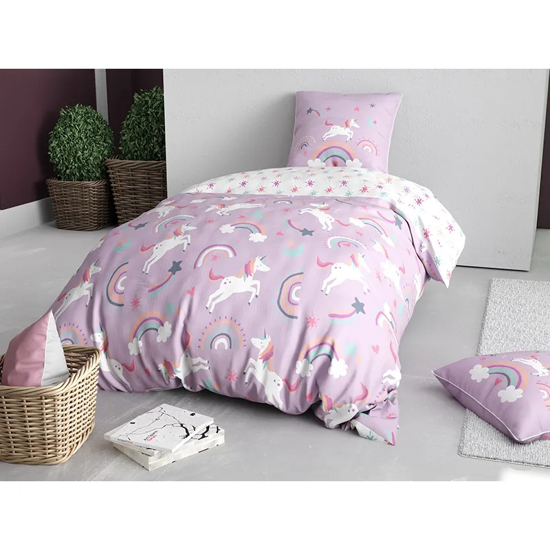 Parure 2pcs Coton Louna Violet-1