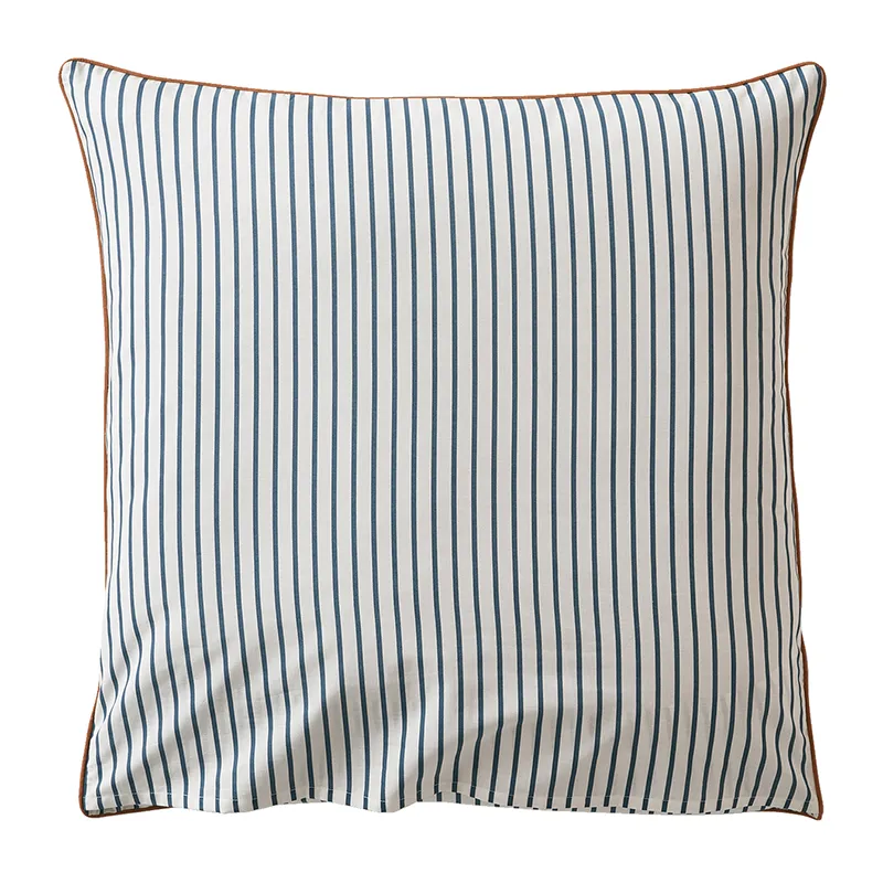 Housse de couette + Taie piping - Marine/Écru-3
