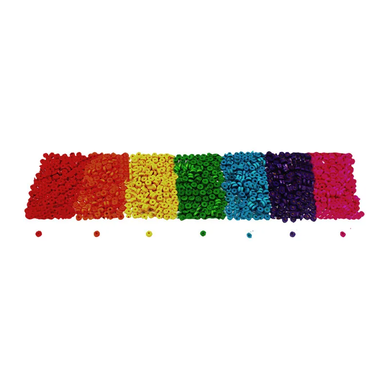 Perles en bois rondelles colorées 1000pcs - 3+-0