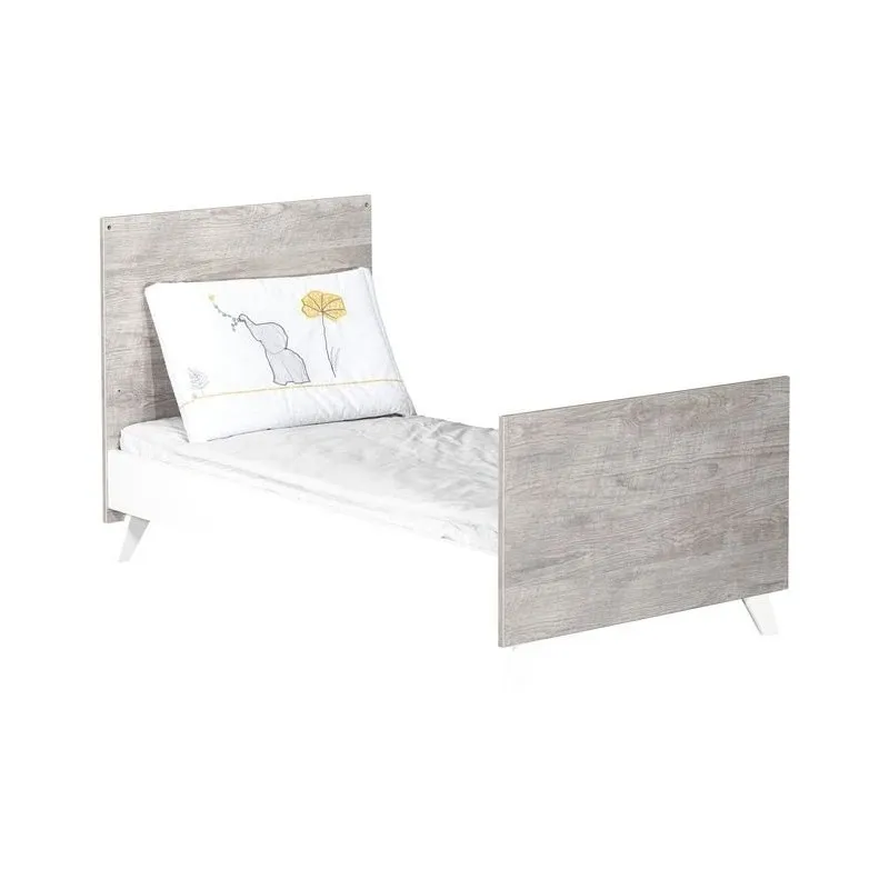 Lit évolutif Bois Scandi Gris - 70x140cm-5