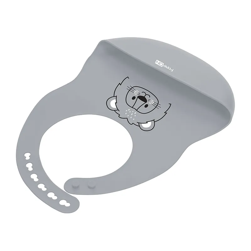 Bavoir récupérateur en Silicone Lion Grey - 6m+-3
