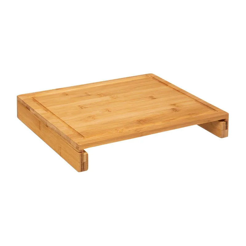Planche à découper + Bac inox Bambou - 35x28,5cm-2