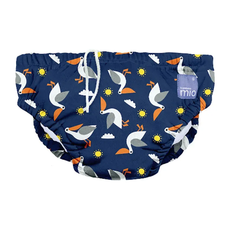 Couche de bain lavable Pélican - Bleu - BAMBINO MIO-0