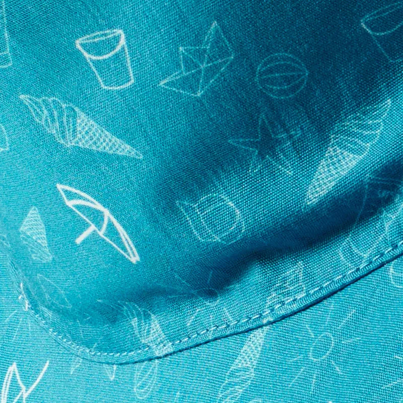 Chapeau Anti-UV réversible Swimming pool - Bleu-7