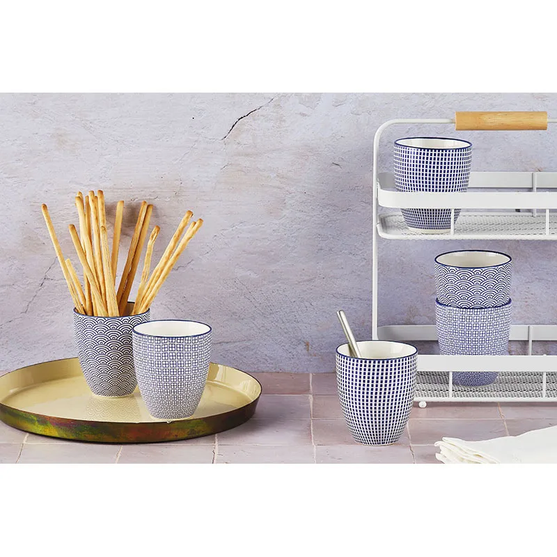 2 Mugs Dark Blue Square - 30cl-3