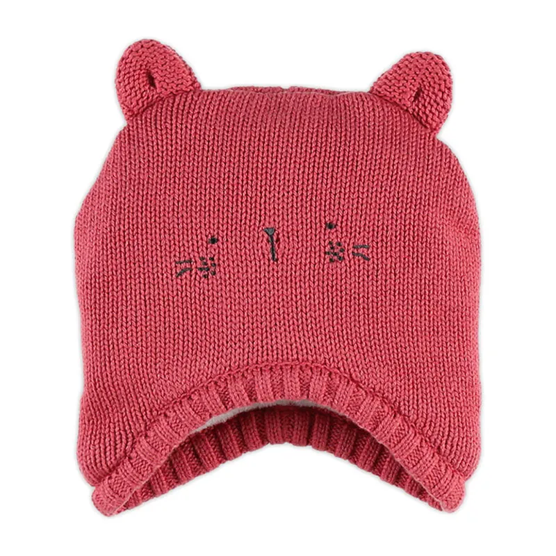 Bonnet Chat - Rose foncé-0
