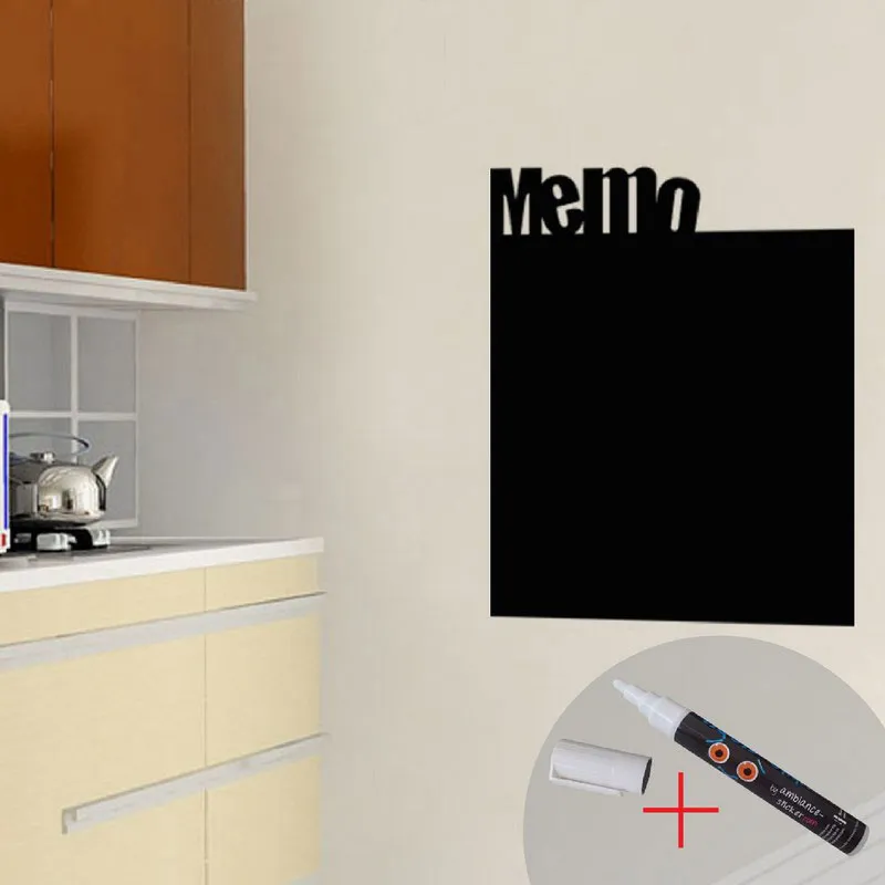 Stickers Ardoise - Mémo et craie liquide blanche-0