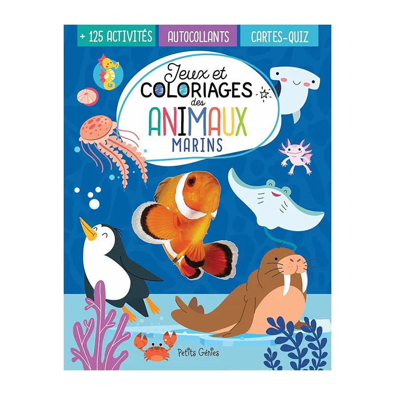 Jeux et coloriages des animaux marins - 3+-1