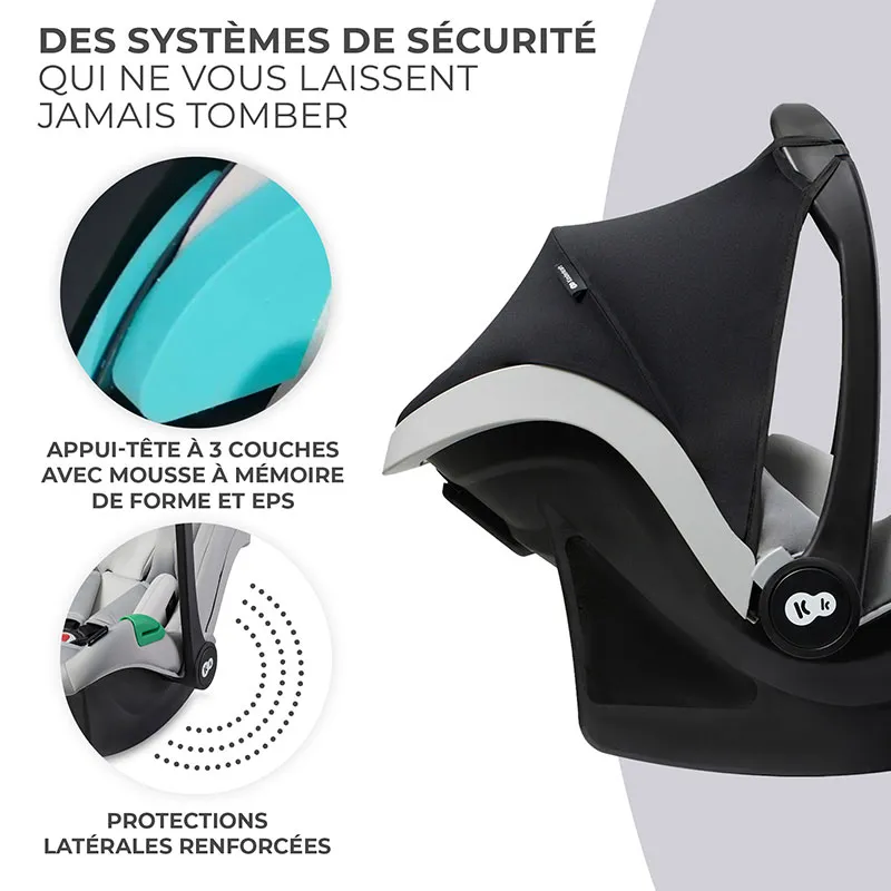 Siège-auto Mink Pro I-Size 40-75 cm + Base Isofix - Gris-8