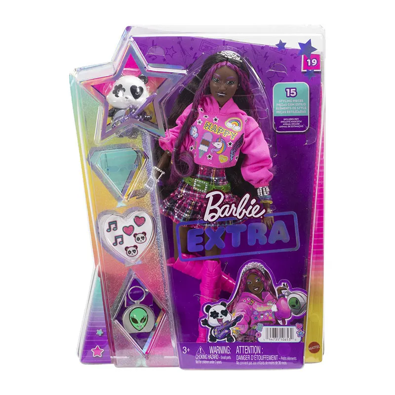 Barbie Extra avec cheveux rose & panda 15pcs - 3+-4