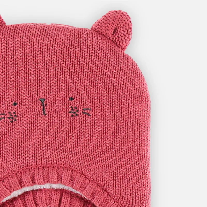 Bonnet Chat - Rose foncé-7