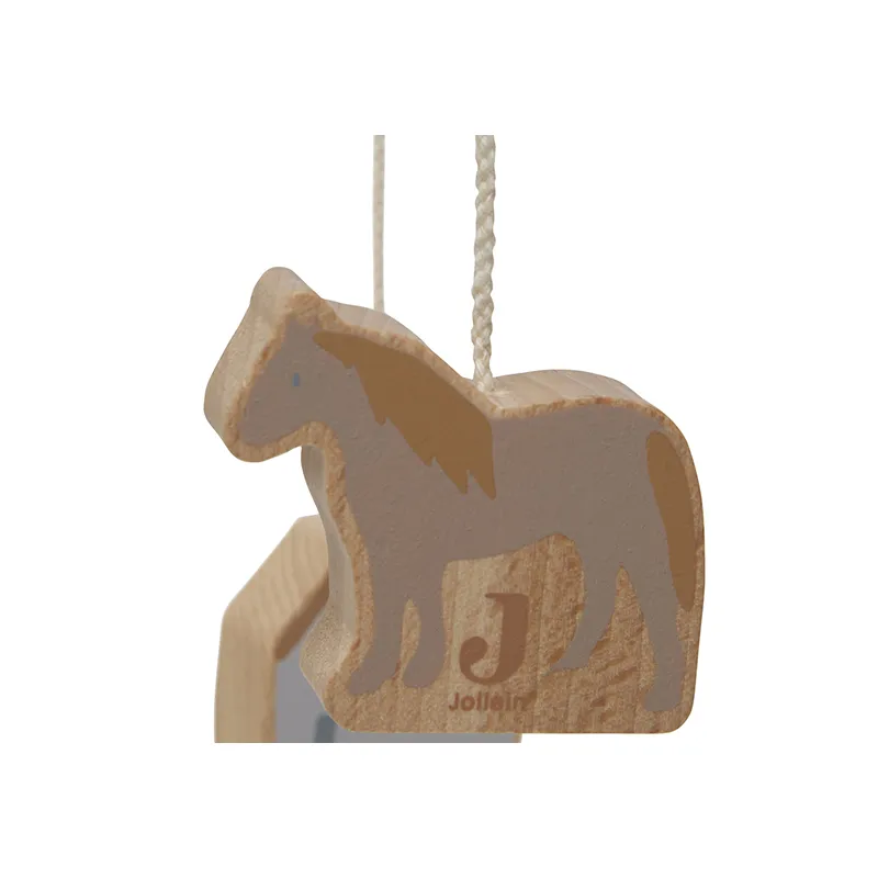 Mobile Bébé Bois Ferme - 20x20cm-3
