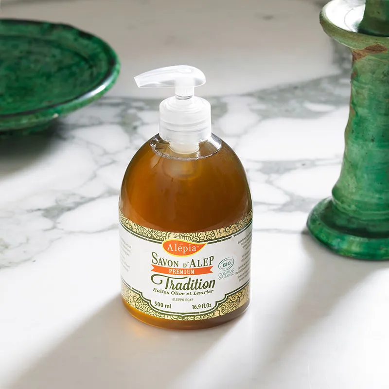 Savon d'Alep Liquide Huile Olive & Laurier BIO - 500ml-0