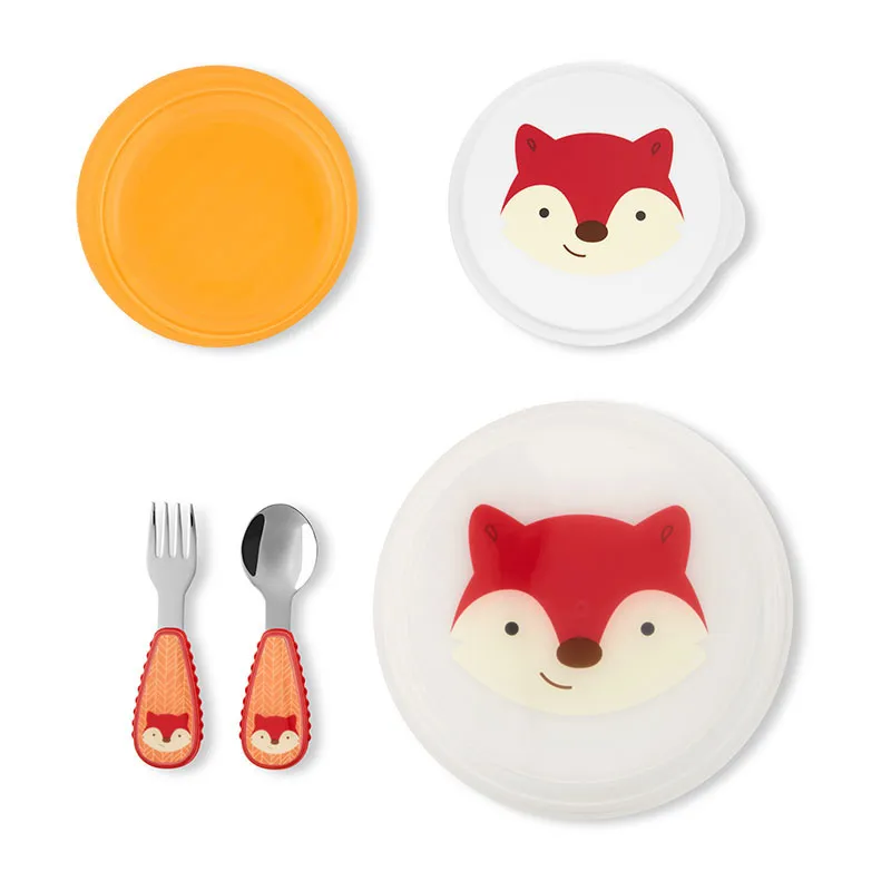 Set de repas métallique Renard 5pcs - 12m+-0