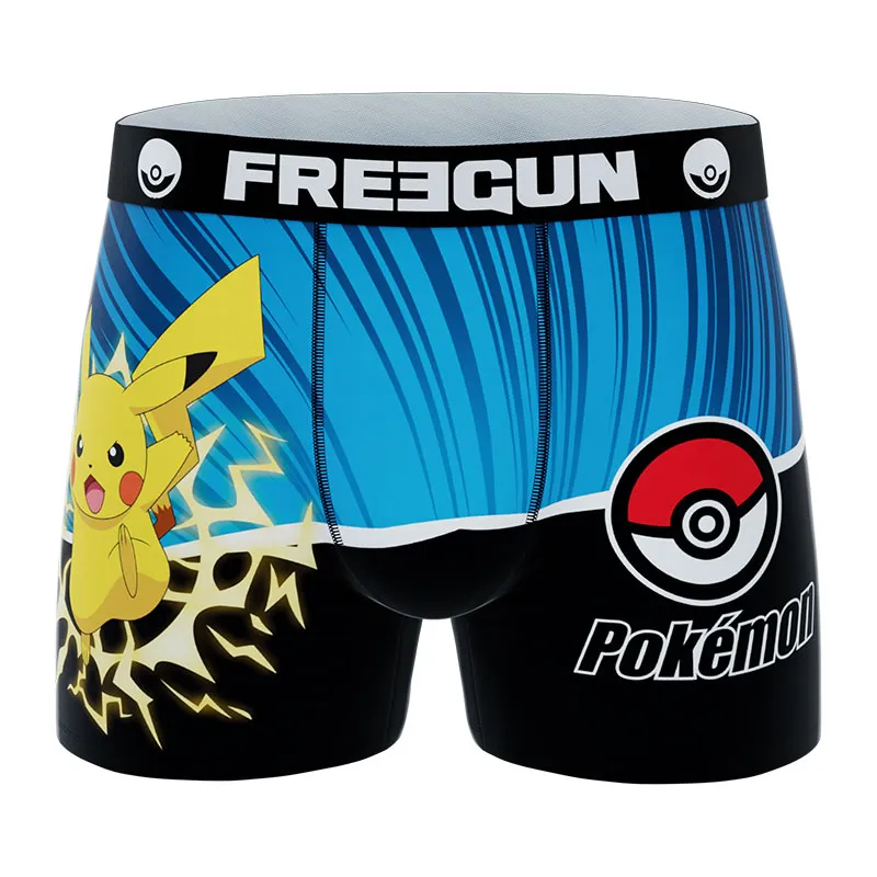 3 boxers enfant Pokémon Pikachu Pokeball - Orange/Jaune/Turquoise/Noir-7