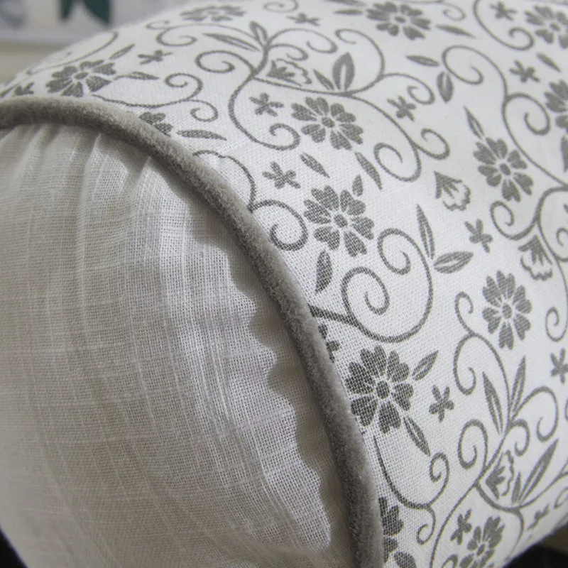 Coussin Polochon Capucine Charme Blanc - 45x15cm-1