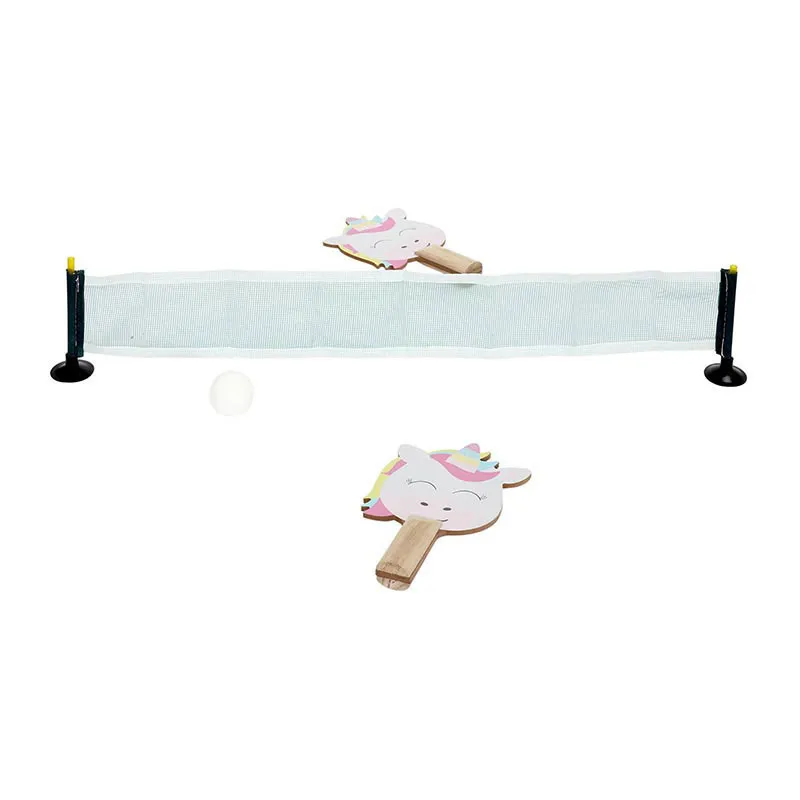 Jeu de ping-pong Licorne Rose/Blanc - 23,5x5,5x20,5cm-0