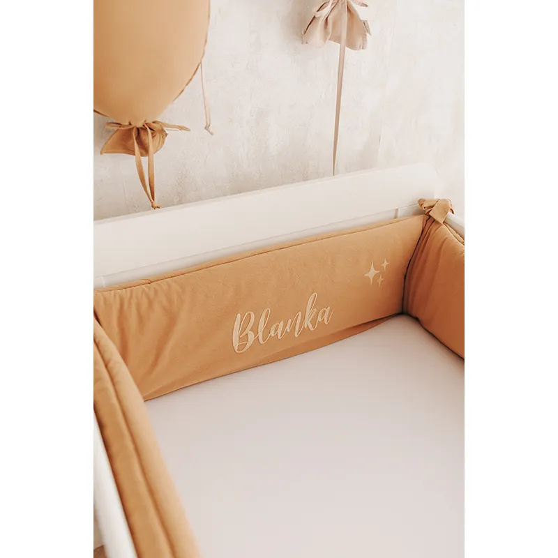 Tour de lit Coton Camel - 210cm-7