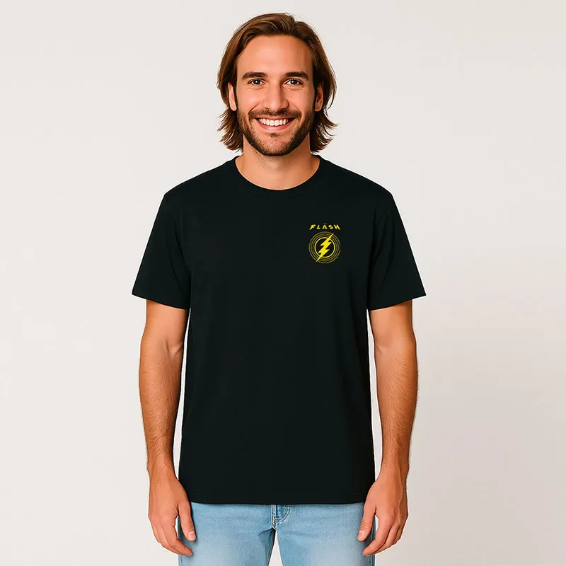 T-shirt BIO Homme The Flash logo cœur - Noir-0