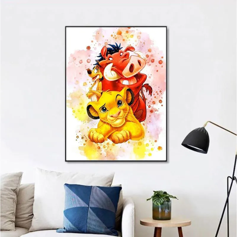 Toile Roi Lion & Pumba - 30x40cm-0