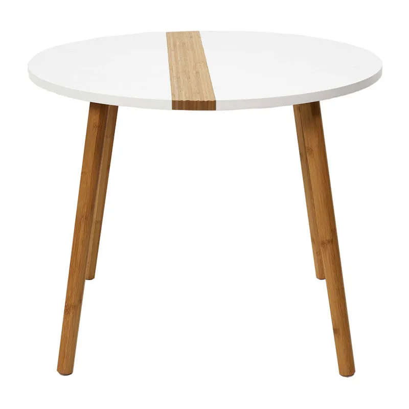 2 Tables gigognes Blanc/Marron - 40/48cm-2
