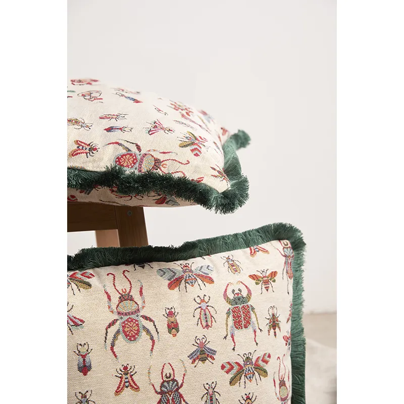 Coussin Jacquard Abeilles - 45x45cm-5