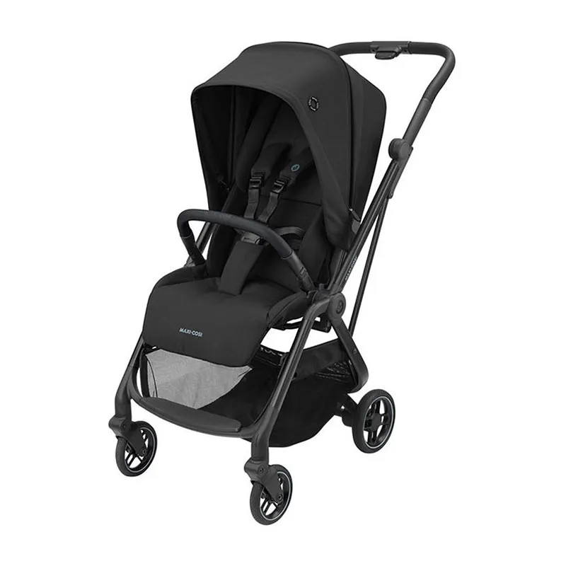 Duo Poussette Compacte Leona + Cosi Cabriofix sans base + Adaptateurs Essential Black - 0m+-1
