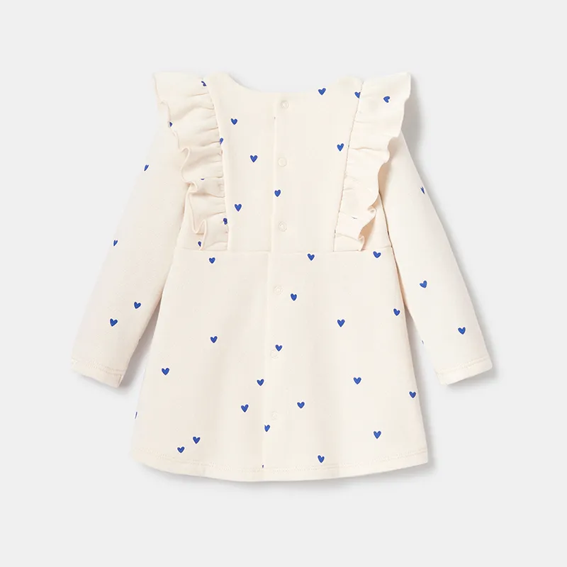 Robe à manches Fille - Rose blush-1