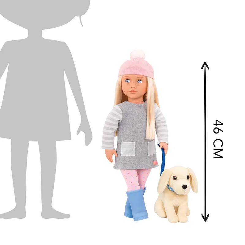 Poupée Meagan avec chien - 46cm-6