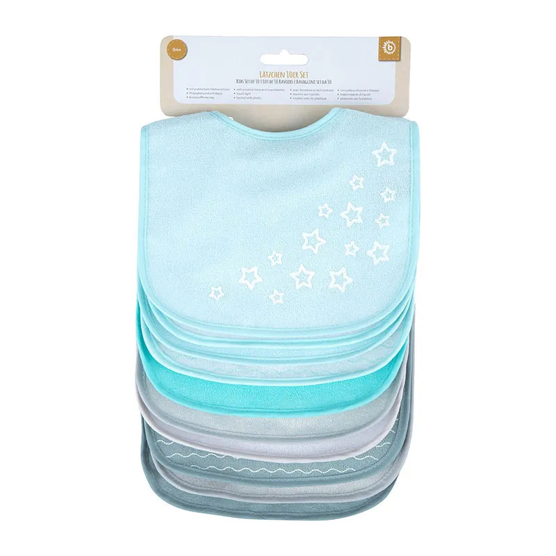 10 Bavoirs imperméable Velcro - 0m+-9