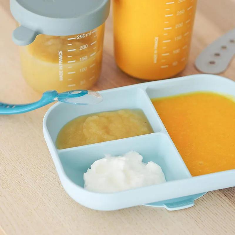 Set repas silicone Bleu - 2pcs -2