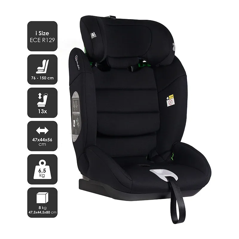 Siège auto i-Size/Ceinturé Lumo 76-150cm - Noir-1