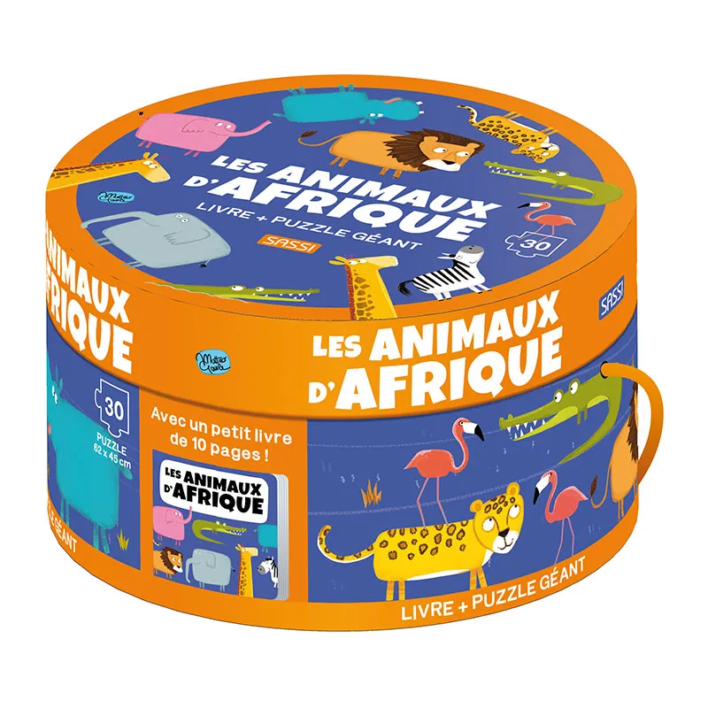 Livre + puzzle Les animaux d'Afrique - 36m+-3