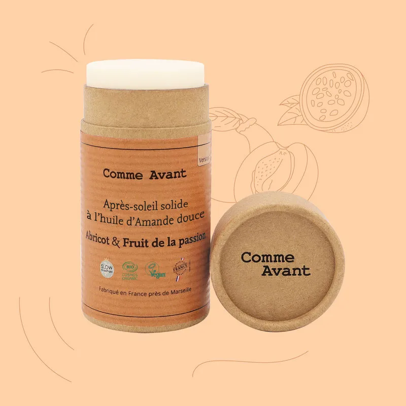 Après-soleil solide à l’huile d’Amande douce Abricot & Fruit de la passion - 70g-0