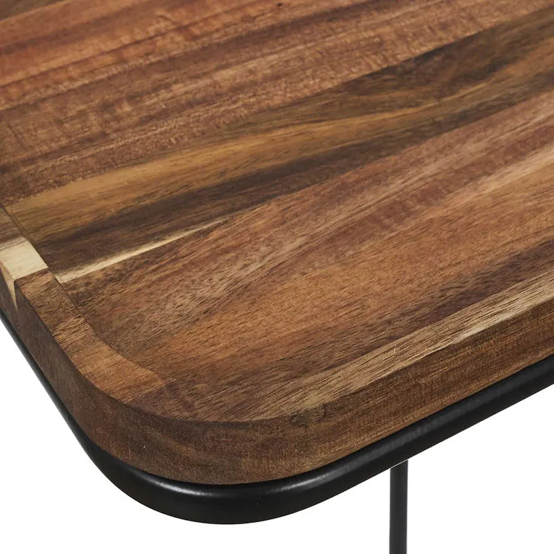 Table d'appoint acacia - 40x30x55cm-4