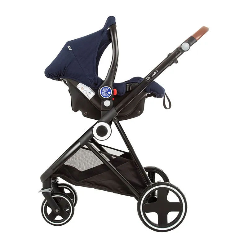 Trio Poussette transformable + Coque Gr.0+ Halime Bleu/Noir - 0m+-8