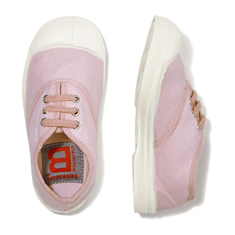 Tennis à lacets Enfant - Rose Poudre-3