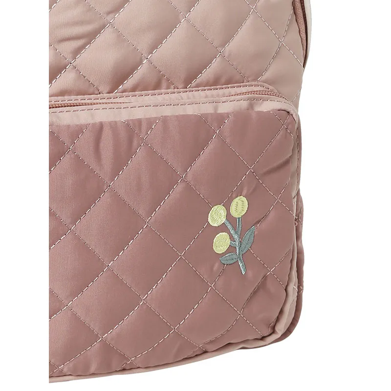 Sac à dos matelassé maternelle fille - Rose Pâle-3