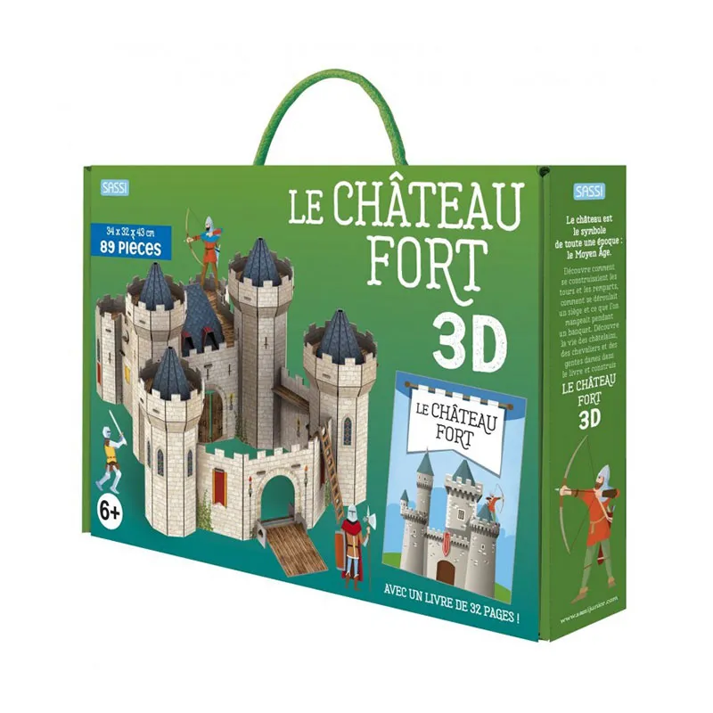 Livre + puzzle 3D Le château fort - 6+-0