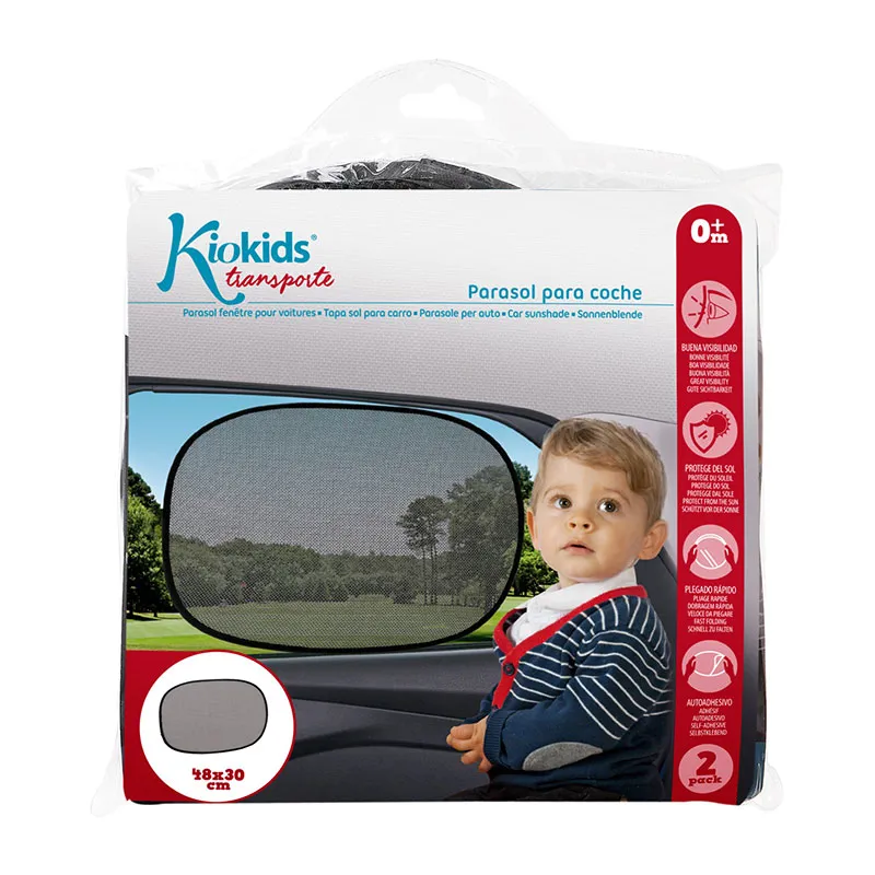 Grand pare-soleil de voiture Noir - 2pcs-4