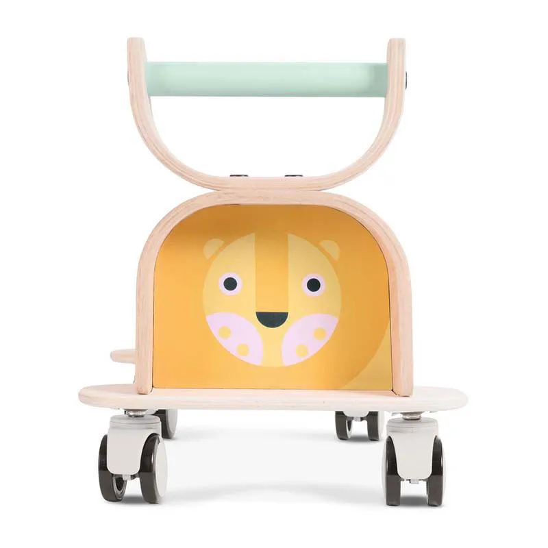 Porteur Lion Bois/jaune - 12m+-6