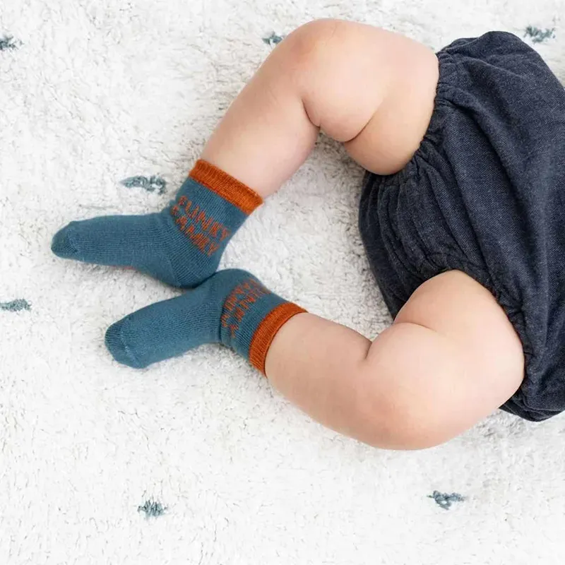 Duo Chaussettes Enfant/Homme Funky Family - Bleu-3
