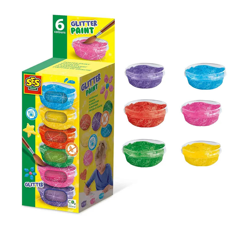 Pots de gouache pailletée 6x45ml - 36m+-0