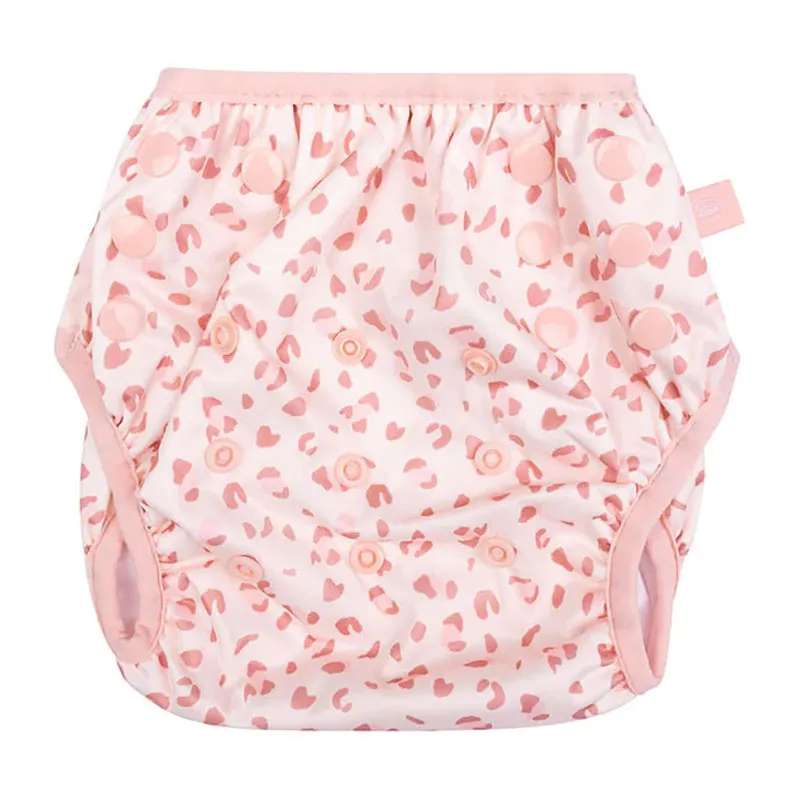 Couche de bain Léopard Vieux Rose-0