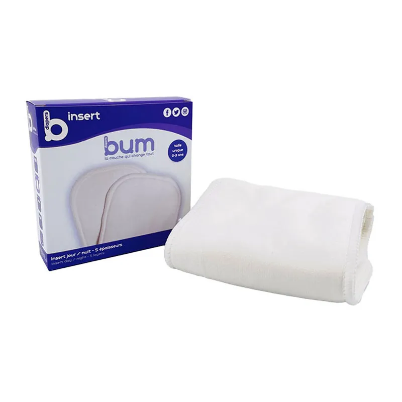 1 Insert jour/nuit 5 épaisseurs - Écru - BUM DIAPERS-0