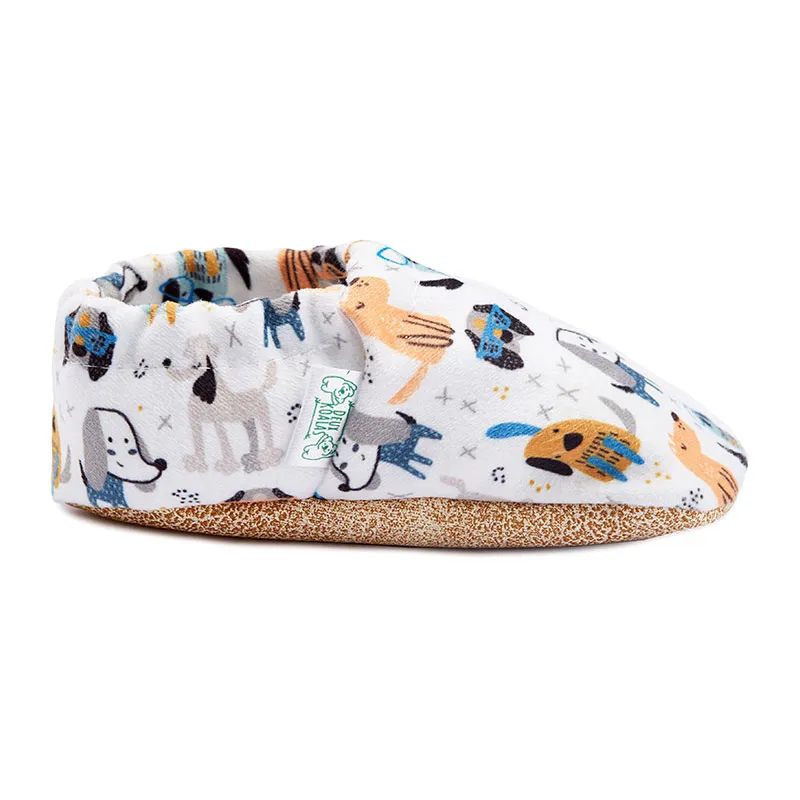 Chaussons Coton Chien - Blanc-3