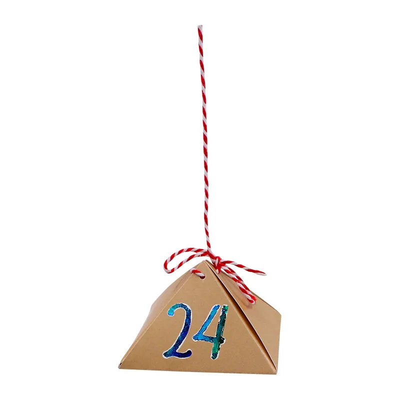 Boîtes triangles carton. Calendrier de l'Avent 24pcs - 3+-1