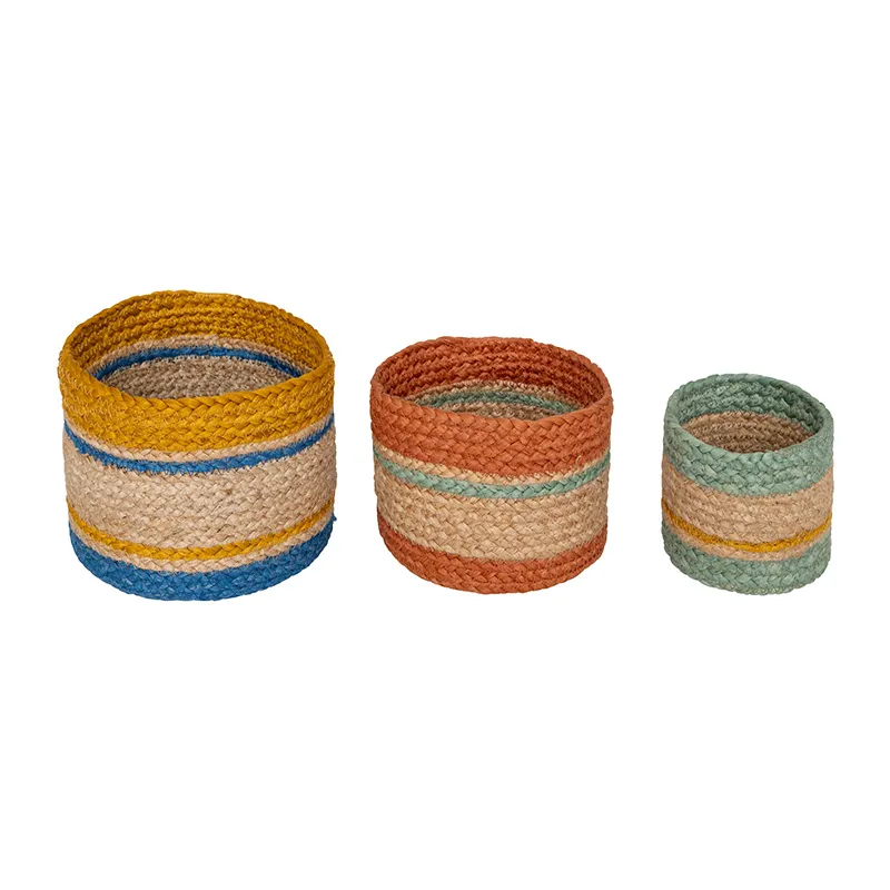 3 Paniers Marrakech Jute - ø19x14,5cm-0