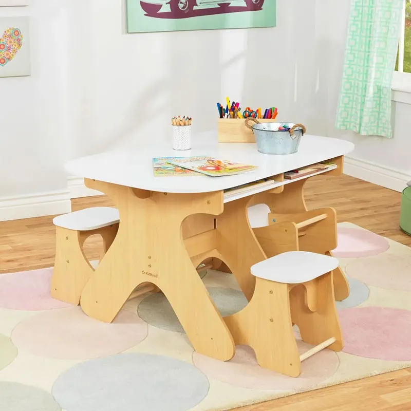 Table extensible + Bancs Arches Blanc - 36m+-1